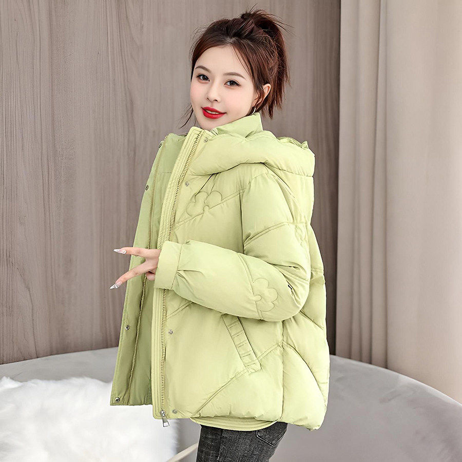 千仞岗韩系外套超好看连帽羽绒服女冬季2026新款加厚小个子棉服保
