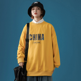 中性风！秋冬圆领卫衣男女同款百搭加绒加厚WY109P25加绒P36，男装卫衣，电商B220