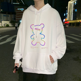 ！七彩反光连帽卫衣男潮牌夜光港风大码上衣外套WY203P45，男装卫衣，电商B220