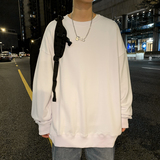 8色入！秋季纯色圆领卫衣男青少年百搭秋衣大码上衣WY100特P25，男装卫衣，电商B220