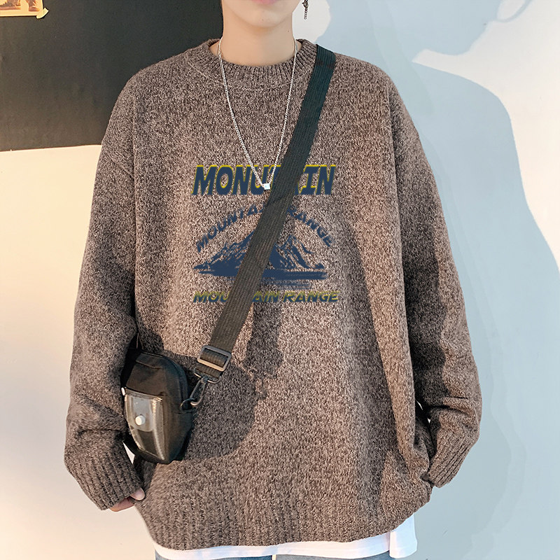 ！秋冬季复古男士加厚毛衣潮流学生百搭针织衫M216P45控68,男装针织衫/毛衣,电商B220