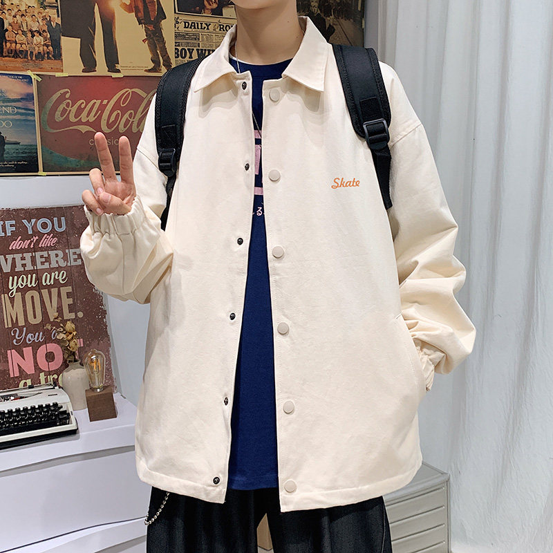 ！秋季男士夹克外套港风大码宽松青少年上衣 JK107特P45控68图片