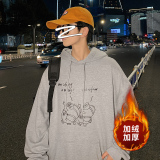 ！秋冬加绒加厚卫衣男连帽保暖上衣外套WY210薄P38加绒P48，男装卫衣，电商B220