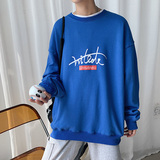 ！秋冬港风宽松大码印花圆领卫衣长袖潮流学生上衣WY110P25，男装卫衣，电商B220