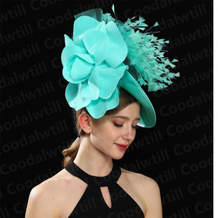 气质夸张走秀大礼帽女士舞台演出派对大花帽子fascinator hat