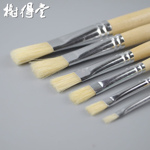 包邮 榭得堂猪鬃油画笔 谢德堂579手绘丙烯画笔平头油画笔排笔套装