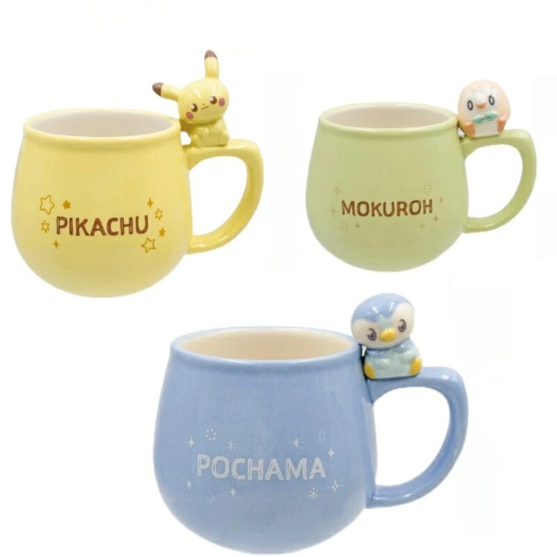 口袋妖怪 Poke Peace 波加曼 木木枭 皮卡丘 公仔陶瓷马克杯300ML