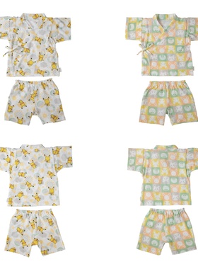 口袋妖怪 monpoke  皮卡丘 日式 分体式 儿童 家居服 90码