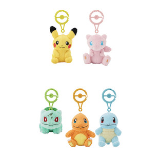 预售 口袋妖怪 历代御三家 火红叶绿 梦幻 皮卡丘 挂扣毛绒玩偶