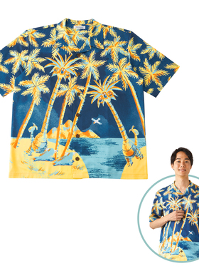 口袋妖怪PC中心 Concierge联名 阿罗拉椰蛋树 夏威夷衬衫