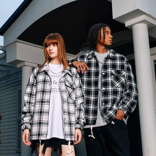 YORAINBOW秋冬小香风格子外套