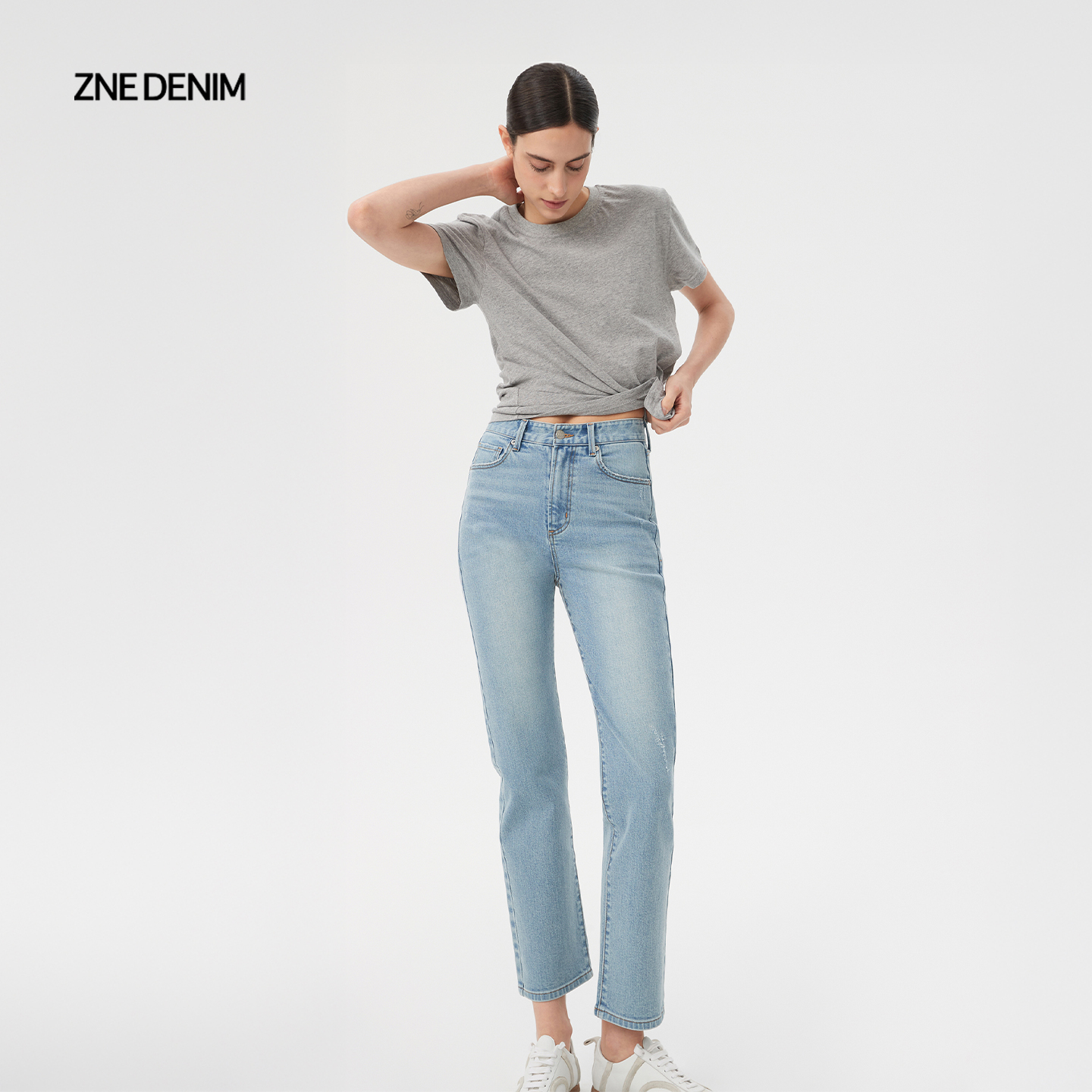 ZNE轻休闲自在棉弹牛仔裤