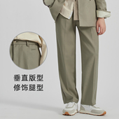 痞帅宽松直筒阔腿西裤 高级通勤韩版 潮流秋季 男士 裤 休闲长裤 子男款