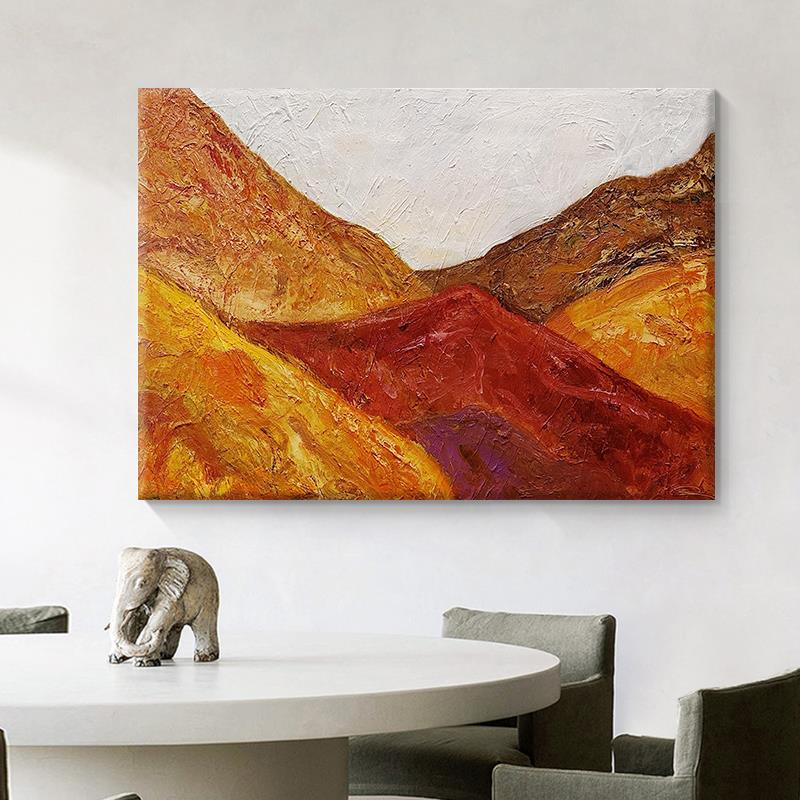 意式极简纯手绘油画肌理画抽象客厅沙发背景墙装饰画玄关过道挂画