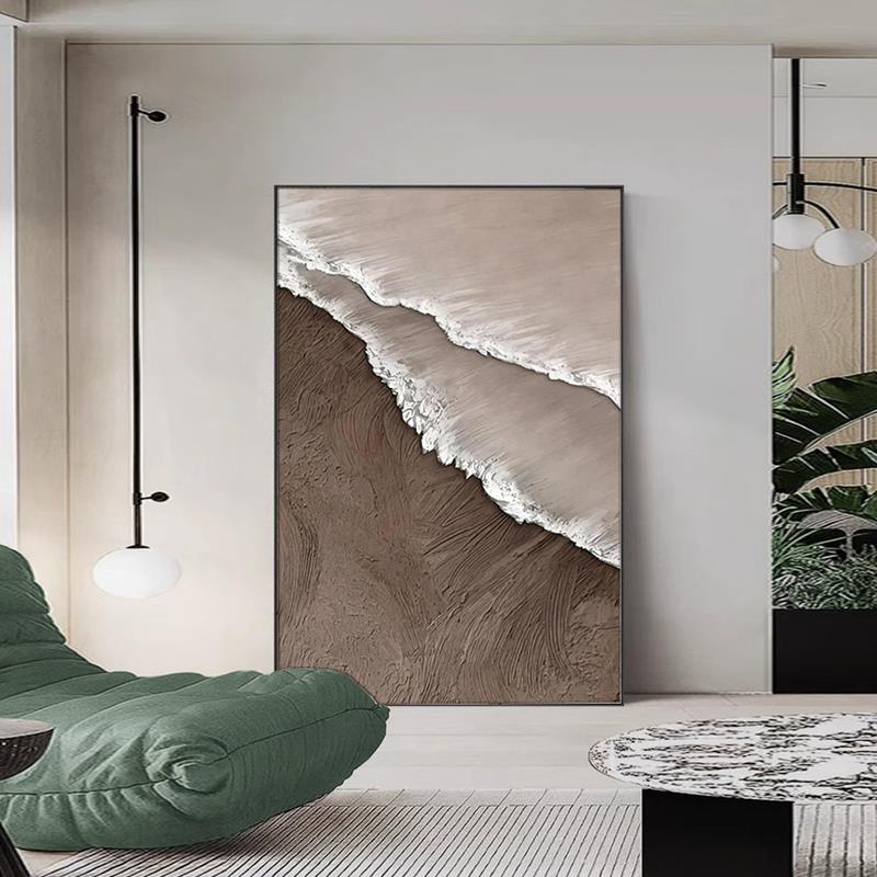 卧室餐厅玄关挂画高级感现代轻奢极简侘寂风客厅沙发背景墙装饰画