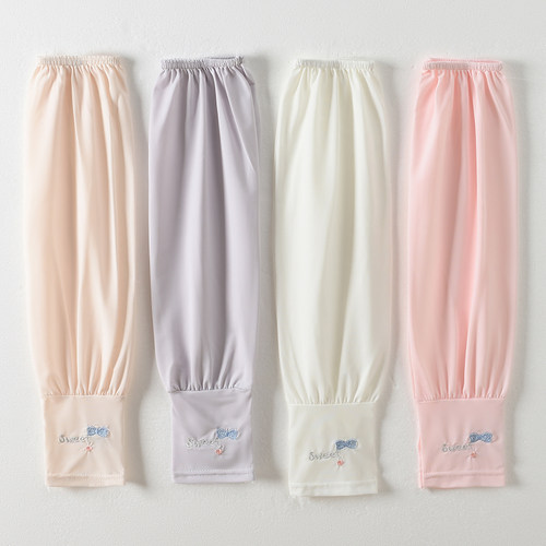 纯色宽松大码防晒袖套女夏季防紫外线开车骑行电动车遮阳2025冰袖