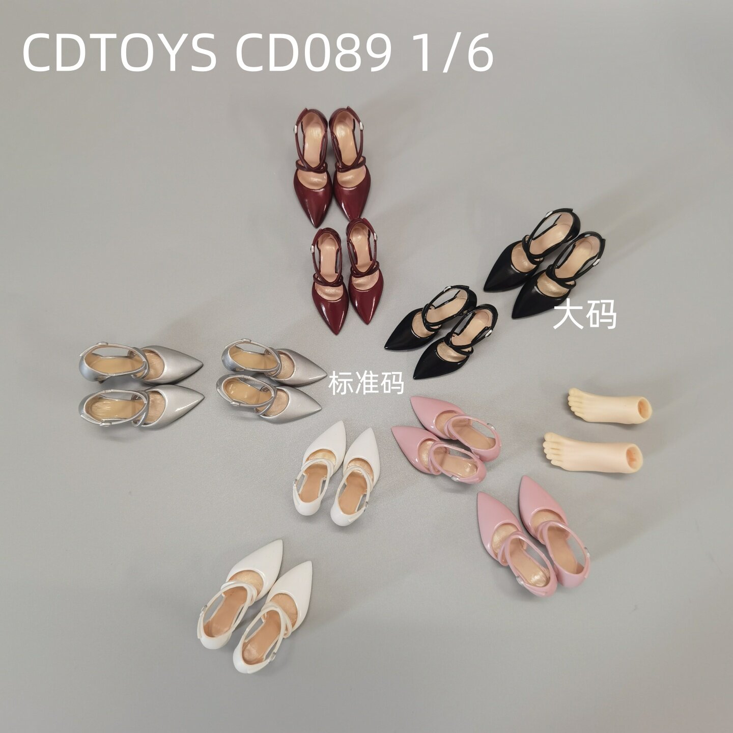 预售cdtoys1/12 cd088 1/6 089交叉绑带高跟鞋细跟性感一字扣凉鞋