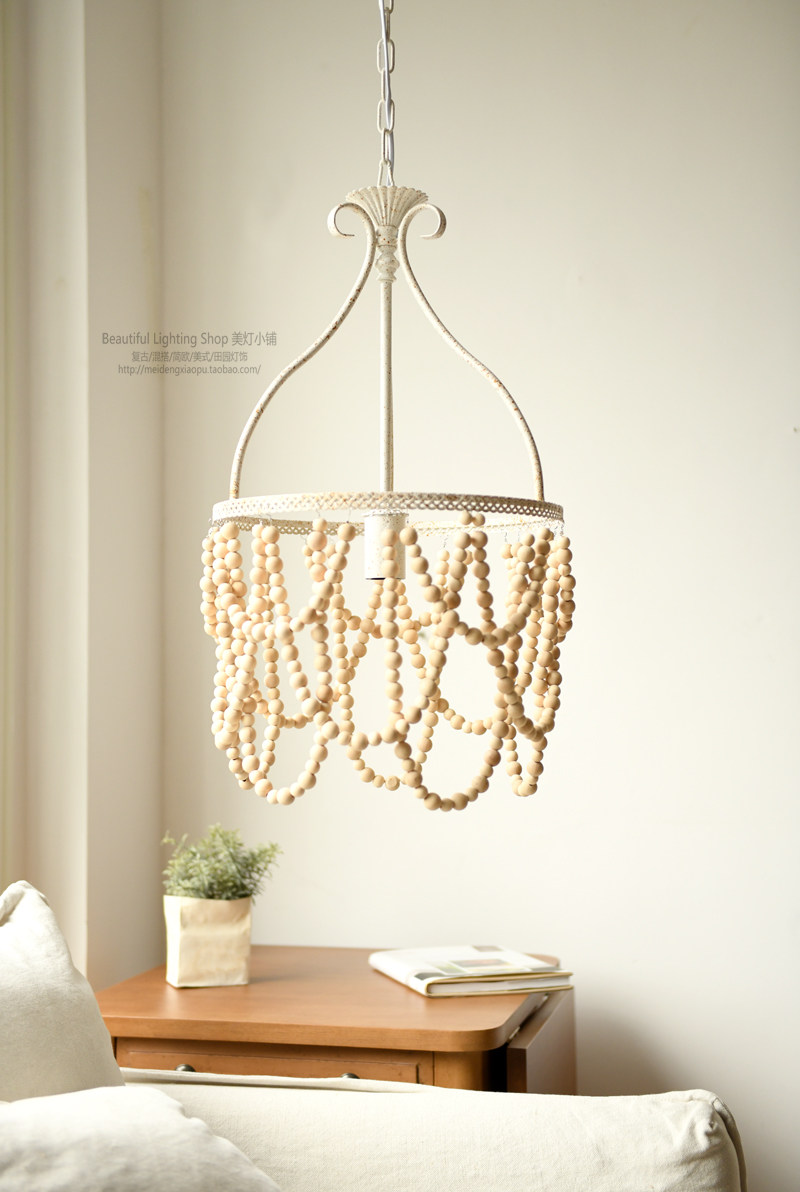 吊灯 复古 乡村 做旧 文艺 法式田园 北欧 美式 木艺 装饰