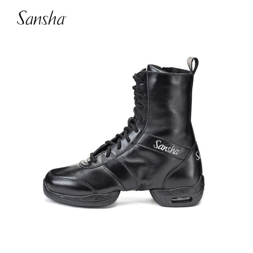 Sansha三沙舞蹈软底高帮马丁靴