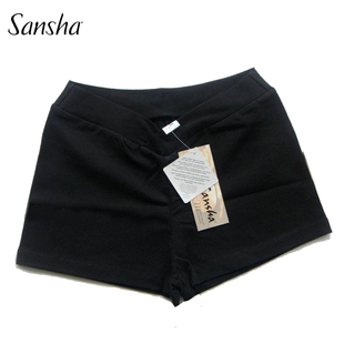 休闲裤 练功服三分短裤 莱卡棉D066C Sansha三沙芭蕾舞蹈裤 正品