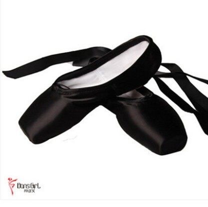 丹诗戈芭蕾舞鞋练功鞋新款女缎面黑色体操舞蹈硬底足尖鞋脚尖鞋