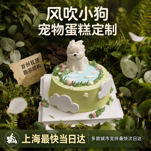 风吹小狗冻干生日蛋糕1V1定制