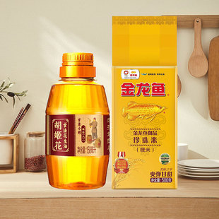 胡姬花古法小榨花生油158ml+金龙鱼御品珍珠米500g组合宿舍食用油