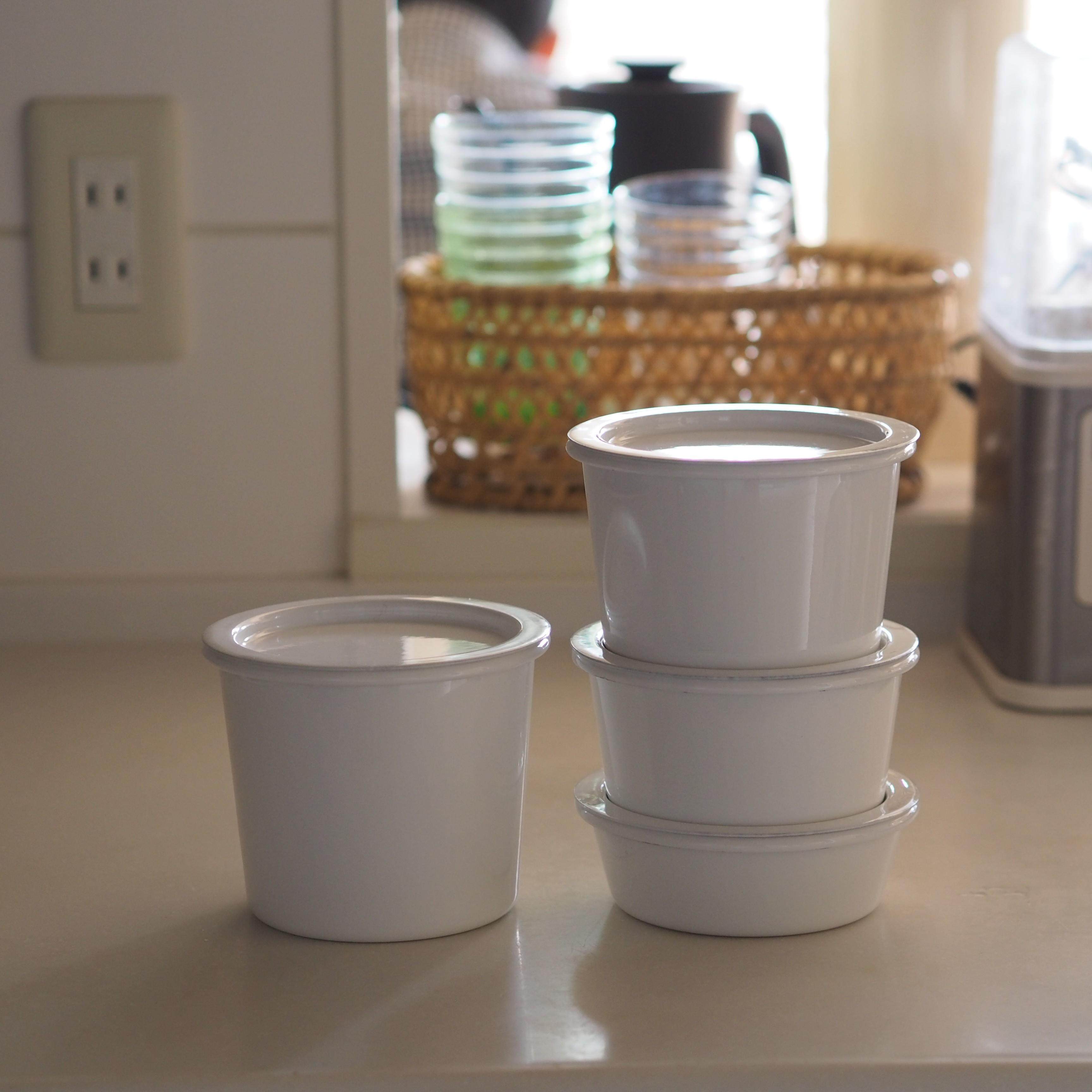 现货 盖子也是珐琅的保鲜盒|小泉诚日本制kaico搪瓷密封罐保鲜罐