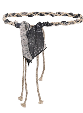 欧美复古辣妹编织腰带配饰女系带腰绳配裤子裙子波西米亚风腰链