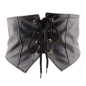 Cosplay洛丽塔腰封外搭女士连衣裙束腰绑带装 饰宽松紧仿皮腰带