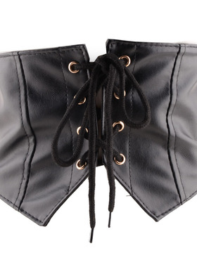 Cosplay洛丽塔腰封外搭女士连衣裙束腰绑带装饰宽松紧仿皮腰带