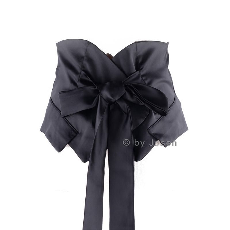 气质亮面女士配连衣裙系带布腰封