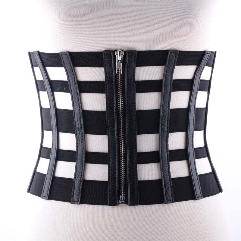 JOSEN BELT-時尚巴洛克複古網格镂空松緊超寬拉鏈修腰女腰封在類目 服飾配件/皮帶/帽子/圍巾, 腰帶/皮帶/腰鏈中 - 來自Buy2taobao.com提供專業的淘寶代購服務
