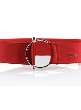 新款韩版简洁圆型金属扣头秋冬大衣羽绒服松紧宽腰封