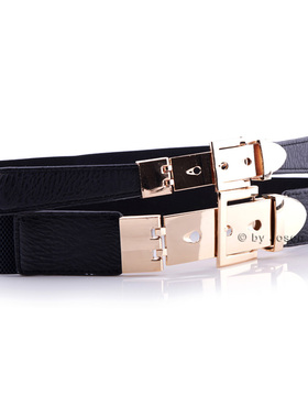 JOSEN BELT欧美简洁金属连衣裙束腰外套羽绒服百搭修腰松紧细腰带