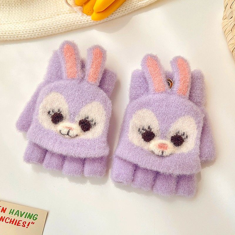 保暖手套可爱卡通女童男童五指套