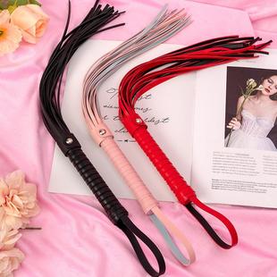 蝴蝶结马卡龙小皮鞭工具散鞭小皮鞭小圈实践工具新手不疼粉黑鞭子