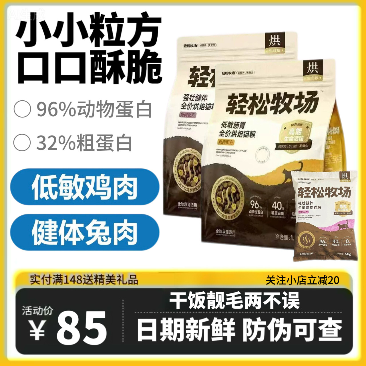 轻松牧场生命烘焙全价益生元犬粮鸭肉梨配方高蛋白低敏全期猫粮,宠物/宠物食品及用品,猫全价风干/烘焙粮,淘宝优惠券,粉丝福利购,淘宝优惠卷