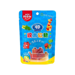 阿麦斯软糖4D积木果汁软糖水果味儿童零食可拼装橡皮糖qq金鱼喜糖