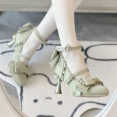 落花惊梦Lolita原创设计风铃舞曲高跟鞋 细跟哥特Cla系异形跟lo鞋