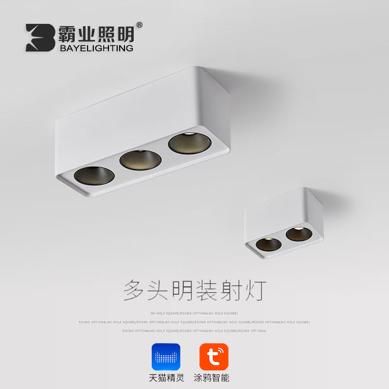 智能射灯全光谱卧室三色变光调光