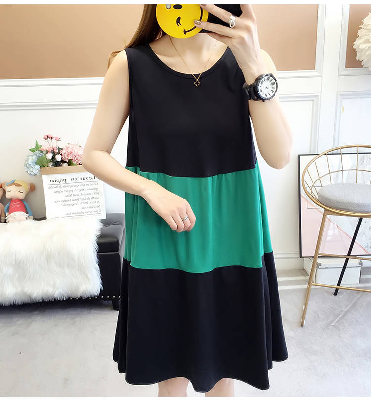 睡裙背心大码女睡衣夏200斤9.9包邮宽松棉质中长款可外穿家居服裙