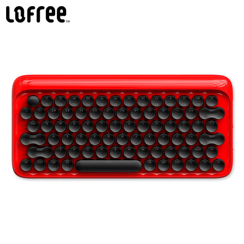 LOFREE/Âåì³ DOTÔ²µãÀ¶ÑÀ»úе¼üÅÌ MAC°ì¹«±Ê¼Ç±¾ÎÞÏßÇàÖáºìÉ«