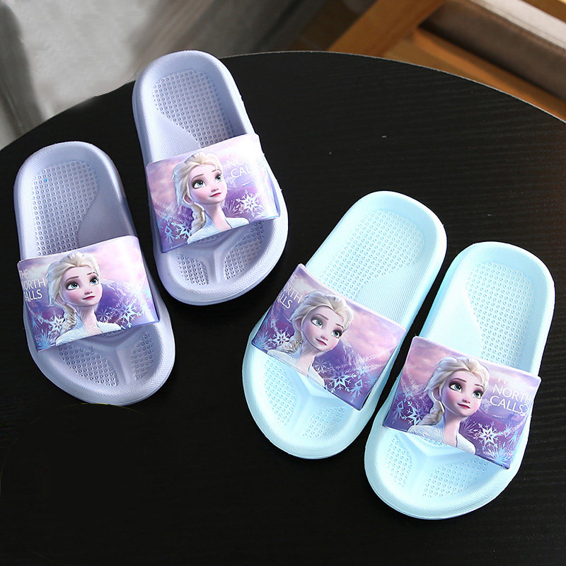 迪士尼爱莎公主夏季儿童凉拖鞋女童亲子软底居家防滑宝宝浴室拖鞋