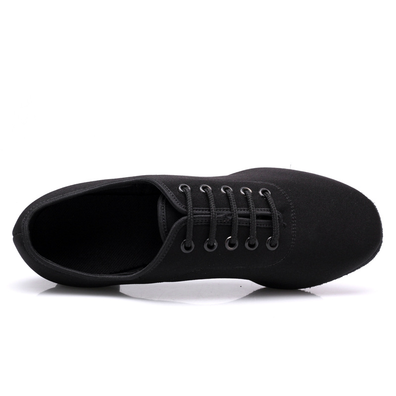 舞帕拉丁舞鞋儿童女孩舞蹈鞋牛津布跳舞鞋中跟软底低跟少儿练功鞋