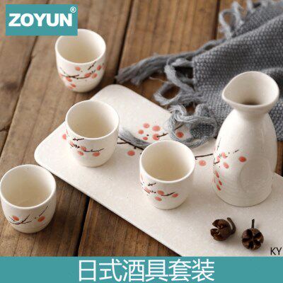 传统酒杯套装家用陶瓷酒具白酒杯仿古分酒器黄酒清酒壶古风小酒盅