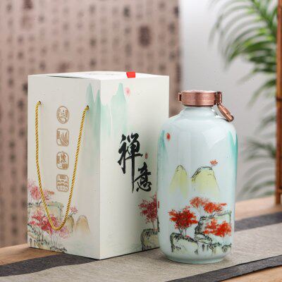 陶瓷酒空白酒5斤带锁扣密封家用现简约存酒大酒坛子酒壶