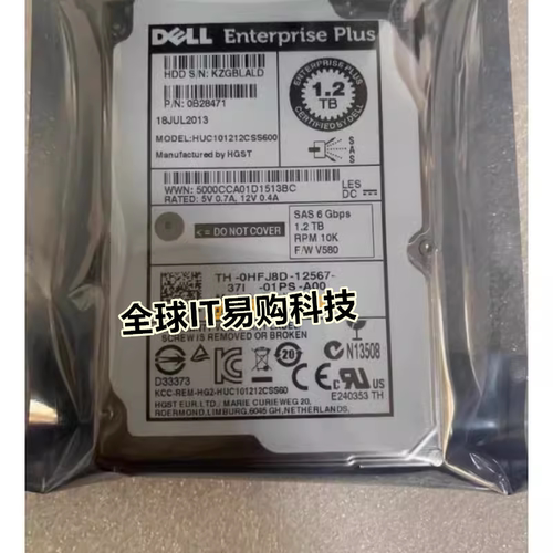 DELL 康贝 HFJ8D 1.2T SAS 6G 2.5寸 SCV2020 3020存储硬盘0HFJ8D