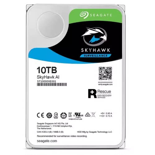 ST10000VE001 VE000酷鹰10TB台式监控录像机机械 氮气硬盘CMR
