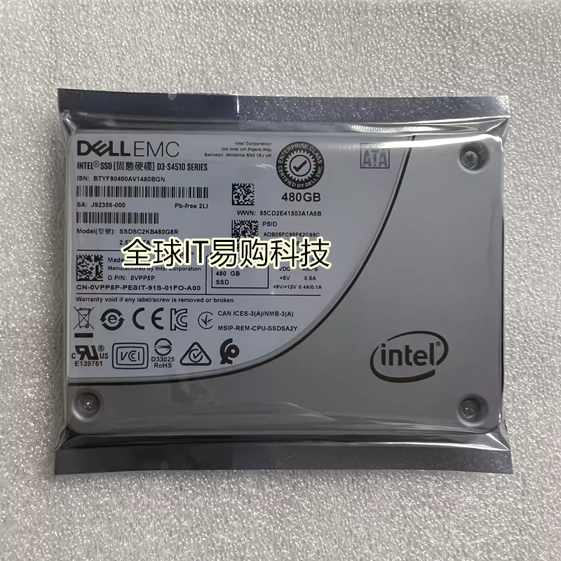 DELL D3-S4510 SSDSC2KB480G8R 硬盘 480G 2.5